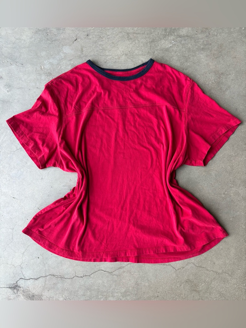 Faded Glory red 100% organic cotton crew neck tee, size 3XL